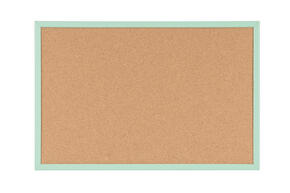 Tabela de cortiça com moldura pastel - Verde