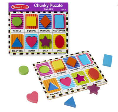 Puzzle encaixe com relevo formas - Inglês