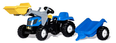 rollyKid NH T 7040 com Reboque e Pá Carregadora