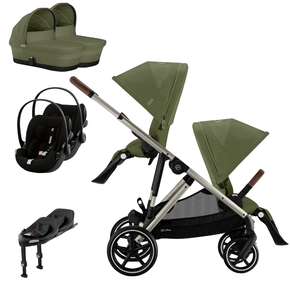 Pack Gazelle S + Assento Extra Gazelle S + Cloud G i-Size (x2) + Base G (x2) + Alcofa Gazelle S Cot (x2)