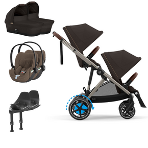 Pack e-Gazelle S + Segunto Assento Gazelle S + Cloud t i-Size(x2) + Base (x2) + Alcofa(x2)
