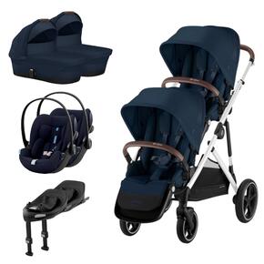 Pack Gazelle S + Assento Extra Gazelle S + Cloud G i-Size (x2) + Base G (x2) + Alcofa Gazelle S Cot (x2)