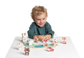 Conjunto 2 raposas pai e filho