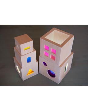 Cubos de empilhamento translúcidos